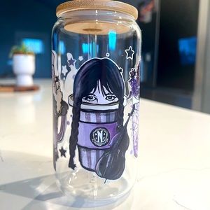 16oz Wednesday adams glass can